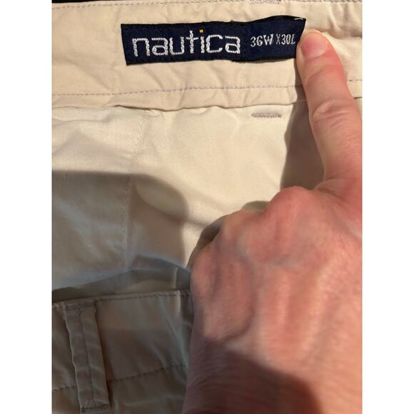 Men's Nautica Outdoor Carpenter Pants, Beige/Khaki, Size 36 x 30, EUC - Picture 4 of 4